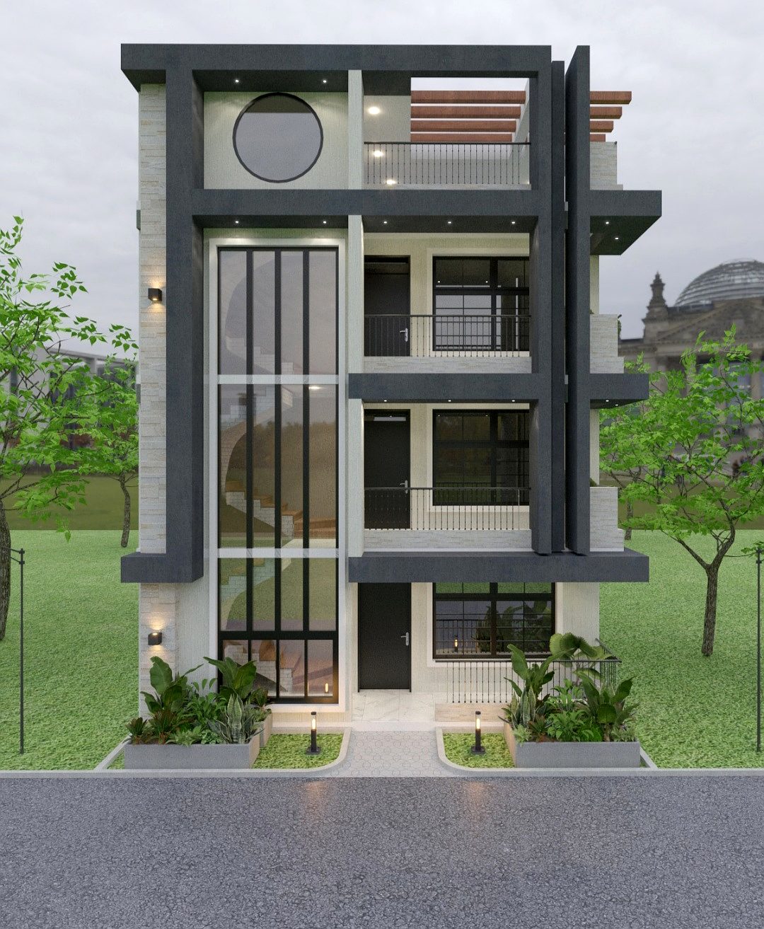 Four Bedroom Flat Roof Apartment